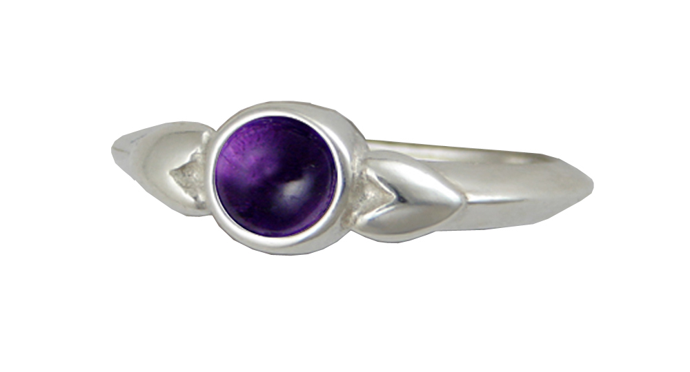 Sterling Silver When Two Hearts Are One Ring With Amethyst Size 10